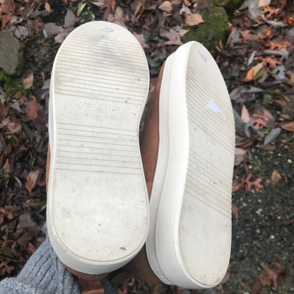 J/Slides Tan Noone Faux-Fur Lined Ankle Boot Size 10 - Picture 6 of 6